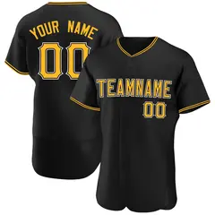 Black Classic Team Style Authentic Baseball Jersey 1
