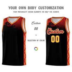 Black Cloud Pattern Sports Uniform Basketball Jersey 3