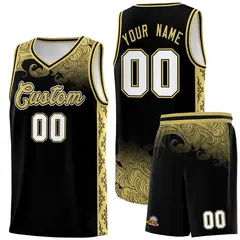 Black Cloud Pattern Sports Uniform Basketball Jersey