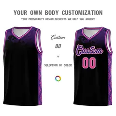 Black Cloud Pattern Sports Uniform Basketball Jersey 3