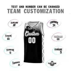 Black Cloud Pattern Sports Uniform Basketball Jersey 4