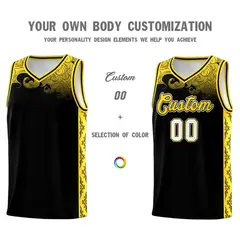 Black Cloud Pattern Sports Uniform Basketball Jersey 3