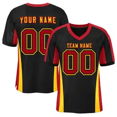 Black Color Block Mesh Authentic Football Jersey