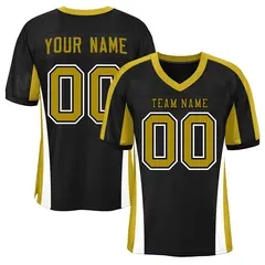 Black Color Block Mesh Authentic Football Jersey