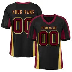 Black Color Block Mesh Authentic Football Jersey