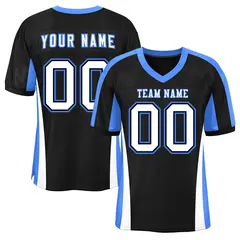 Black Color Block Mesh Authentic Football Jersey
