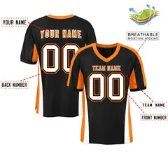 Black Color Block Mesh Authentic Football Jersey 2