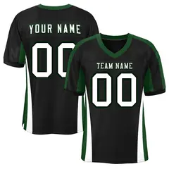 Black Color Block Mesh Authentic Football Jersey 1