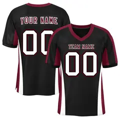 Black Color Block Mesh Authentic Football Jersey 1