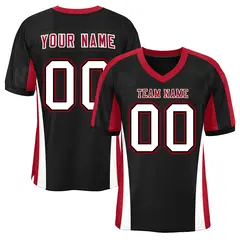 Black Color Block Mesh Authentic Football Jersey 1