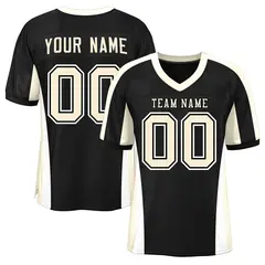 Black Color Block Mesh Authentic Football Jersey 1