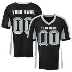 Black Color Block Mesh Authentic Football Jersey 1