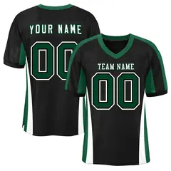 Black Color Block Mesh Authentic Football Jersey 1