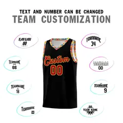Black Colorfulflower Mexican Colors Graffiti Basketball Jersey 3