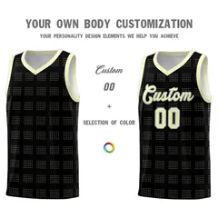 Black Cream Trailblazer Dot Pattern Basketball Jersey 3