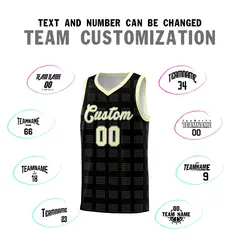 Black Cream Trailblazer Dot Pattern Basketball Jersey 4