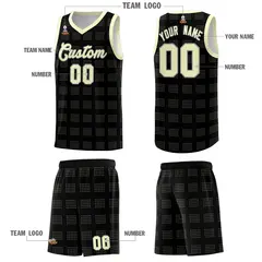 Black Cream Trailblazer Dot Pattern Basketball Jersey 5
