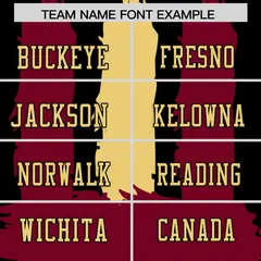 Black Crimson and Khaki Graffiti Flag Football Jersey 3