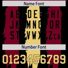 Black Crimson and Khaki Graffiti Flag Football Jersey 4
