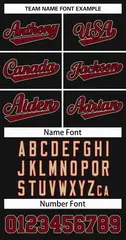 Black Crimson-Black Classic Hockey Jersey 3