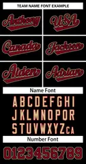 Black Crimson-Black Classic Style Two-Button Softball Jersey 3