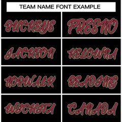 Black Crimson-Black Varsity Full-Snap Letterman Jacket 3