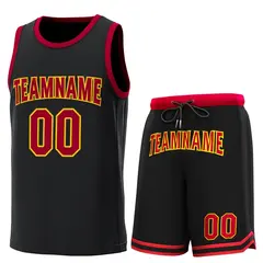 Black Crimson Classic Sets Basketball Jersey 1