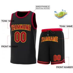 Black Crimson Classic Sets Basketball Jersey 2