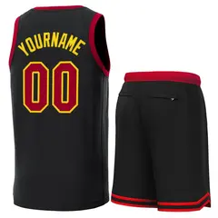 Black Crimson Classic Sets Basketball Jersey 3