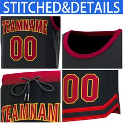 Black Crimson Classic Sets Basketball Jersey 6