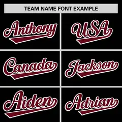 Black Crimson Color Block Varsity Full-Snap Letterman Baseball Jacket 3