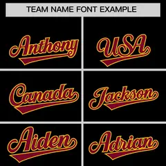 Black Crimson Gold Gradient Raglan Full-Snap Letterman Jacket 3
