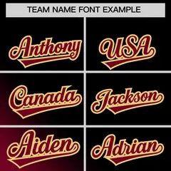 Black Crimson Gradient Diagonal Stripe Baseball Jersey 3