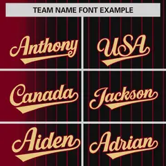 Black Crimson Gradient Pinstripe Full-Snap Letterman Jacket 3