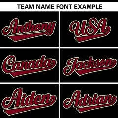 Black Crimson Gradient Ribbed Authentic Baseball Jersey 3