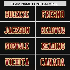 Black Crimson Gradient Side Pattern Football Jersey 3
