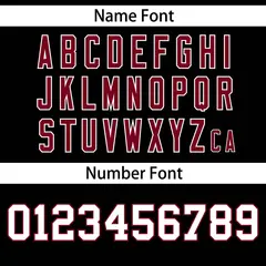 Black Crimson Gradient Side Star Pattern Baseball Jersey 4