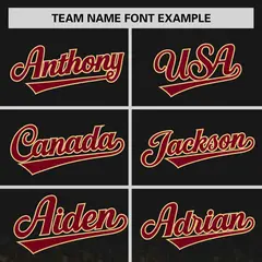 Black Crimson Gradient Sparkle-Effect Baseball Jersey 3