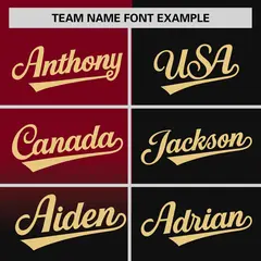 Black Crimson Half Gradient Authentic Baseball Jersey 3