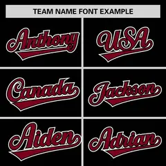 Black Crimson Half Stripe Authentic Baseball Jersey 3