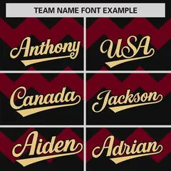 Black Crimson Khaki Ripple Authentic Baseball Jersey 4