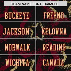 Black Crimson Khaki Star Graffiti Authentic Football Jersey 3