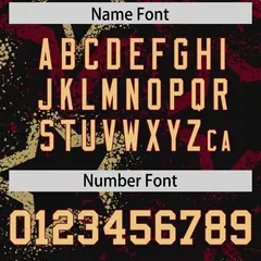 Black Crimson Khaki Star Graffiti Authentic Football Jersey 4