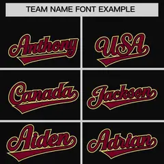 Black Crimson Khaki Star Series Lace-Up Neck Hockey Jersey 3
