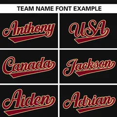 Black Crimson-Khaki Stripe Raglan Sleeves Baseball Jersey 3