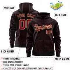 Black Crimson Leopard Print Varsity Letterman Jacket Hoodie 4