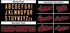 Black Crimson-Old Gold Classic Two-Button Softball Jersey 3