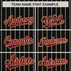 Black Crimson Pinstripe Raglan Varsity Letterman Jacket 3