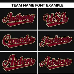 Black Crimson Raglan Side Spot Pullover Baseball Jersey 3