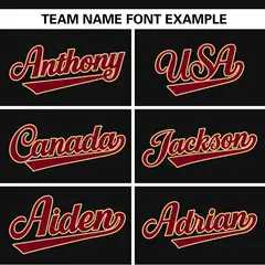 Black Crimson Raglan Side Spot Pullover Baseball Jersey 3